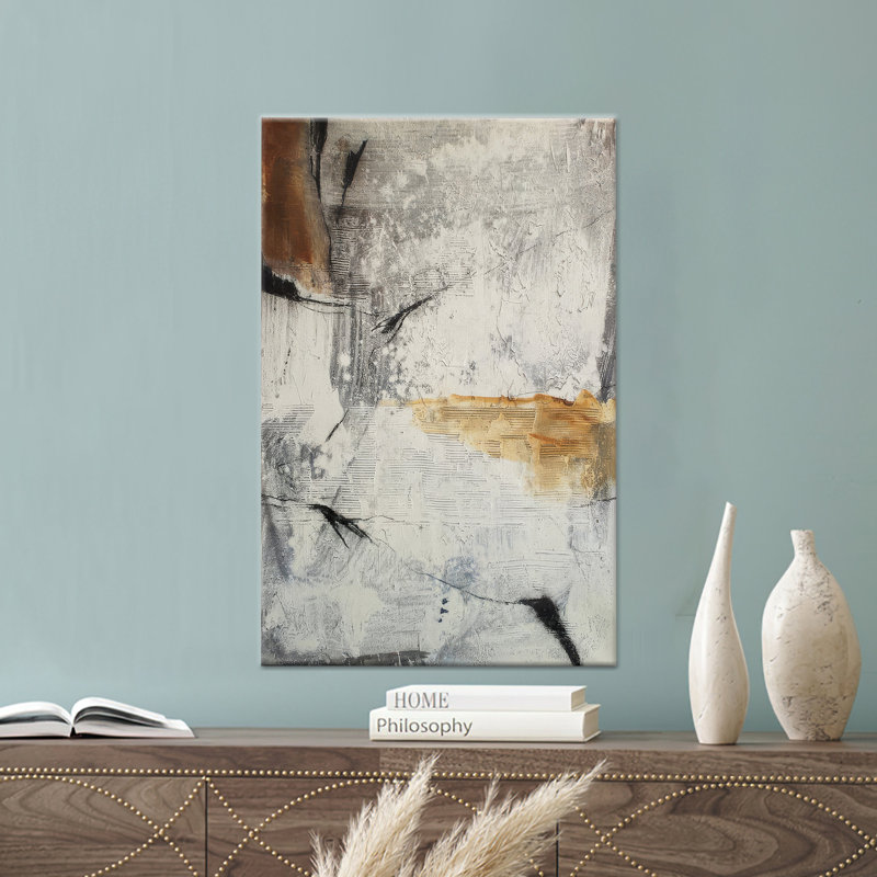 Élégante œuvre d'art sur toile imprimée: Décoration abstraite moderne pour la maison, toiles à cadre noir 1P