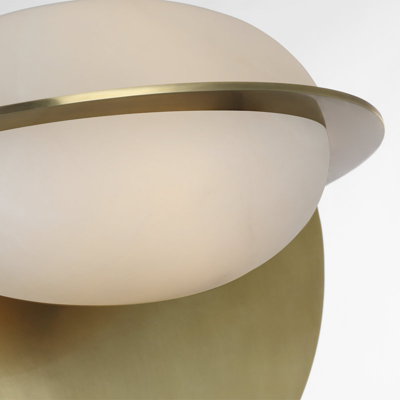 Kelly Wearstler Fosse 9" Invertable Oval Sconce, Antique-Burnished Brass