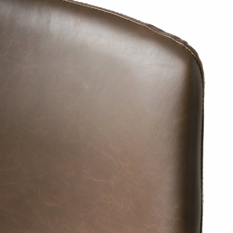 Tabouret de comptoir de style rétro brun de 24 pouces (ensemble de 2), Brun