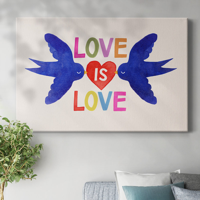Toile tendue avec châssis «Love Loudly»
