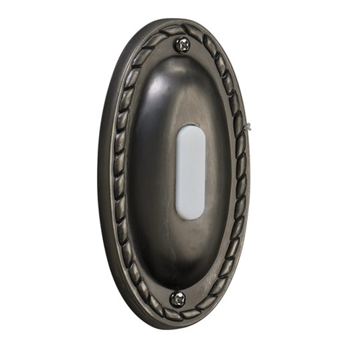 Antique Silver Door Chime Button