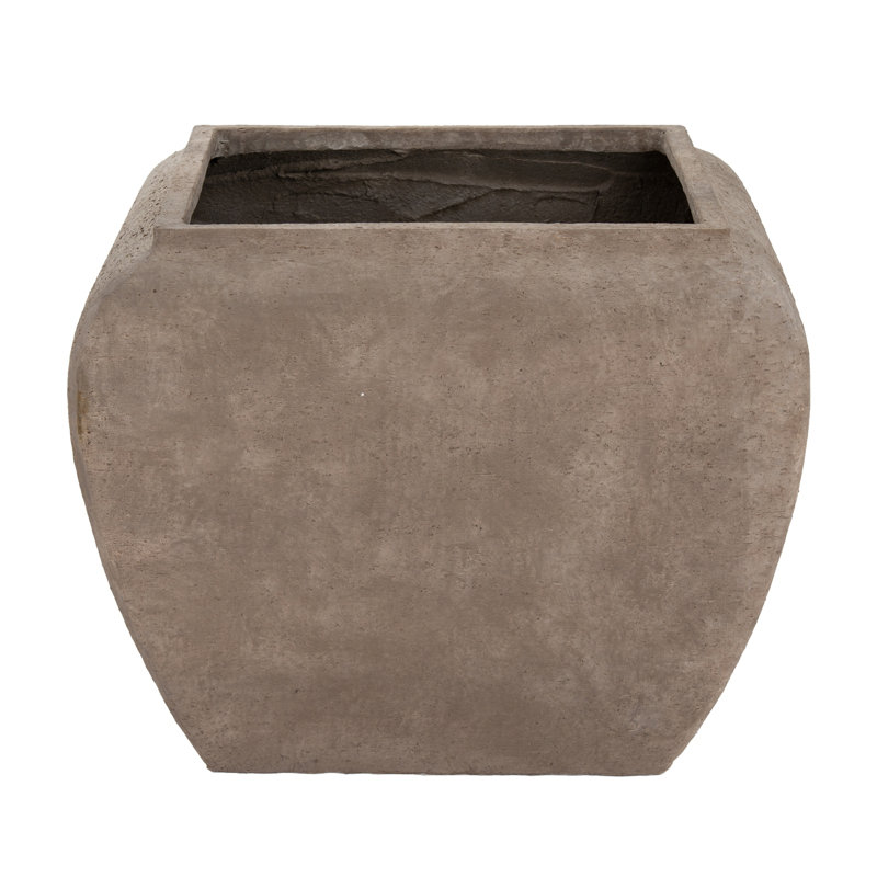 Marina Handmade Concrete Pot Planter, Brown