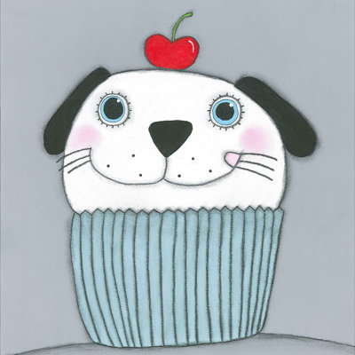 «Doggy with Cherry», reproduction sur toile tendue