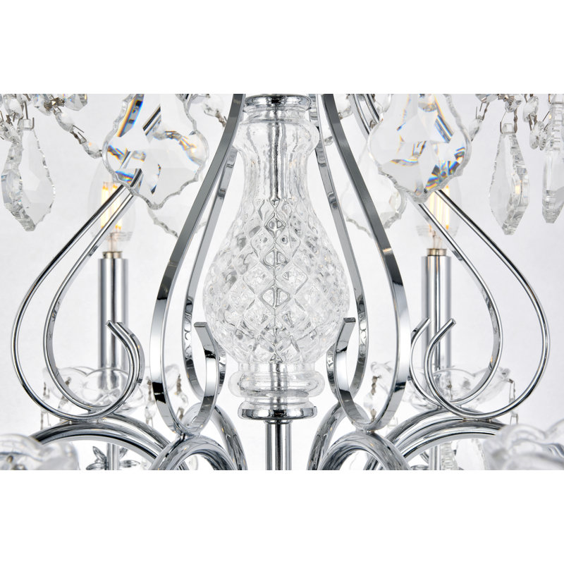 Dagmar 8-Light Dimmable Traditional Chandelier, Chrome