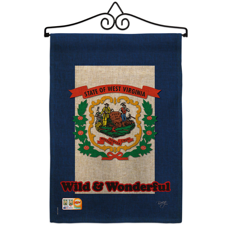 Double Sided 18.5'' H x 13'' W Burlap Flag Set