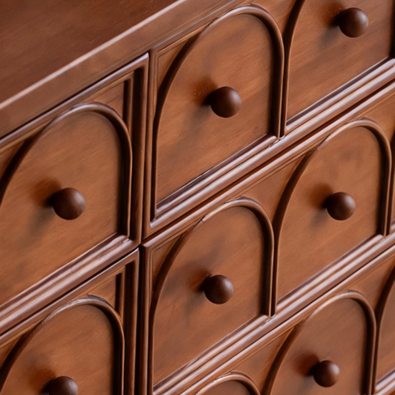 Armoire d'appoint en bois manufacturé brun foncé