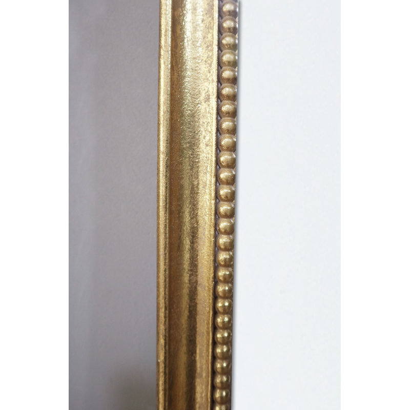 Wall Mounted Mirror with Gold Frame, 48.8" x 15.8", Arch