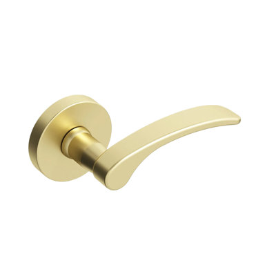 Levier de porte simple Brook pour conception dissimulée moderne (pour placard, garde-manger ou couloir) - style minimaliste élégant en or champagne brossé