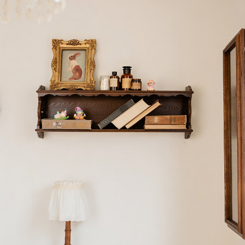 Bois massif + étagère murale en bois manufacturé, présentoir à décor moderne pour chambre à coucher, salle de bain, cuisine, salon