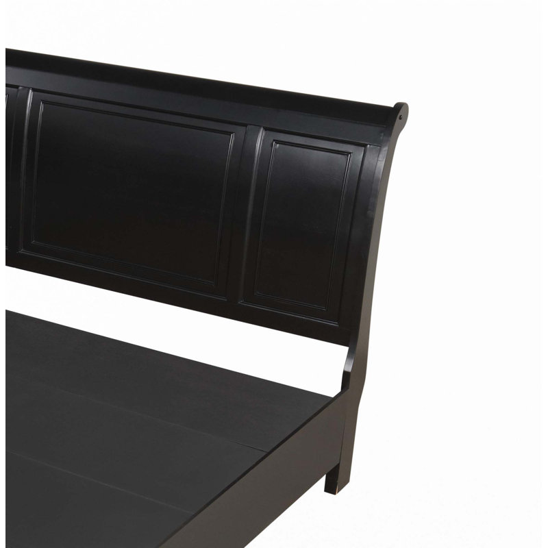 Cadre de lit (seulement lit), Noir, Grand