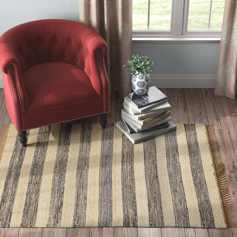 Boughner Striped Indoor Rug, Rectangle 4' x 6'
