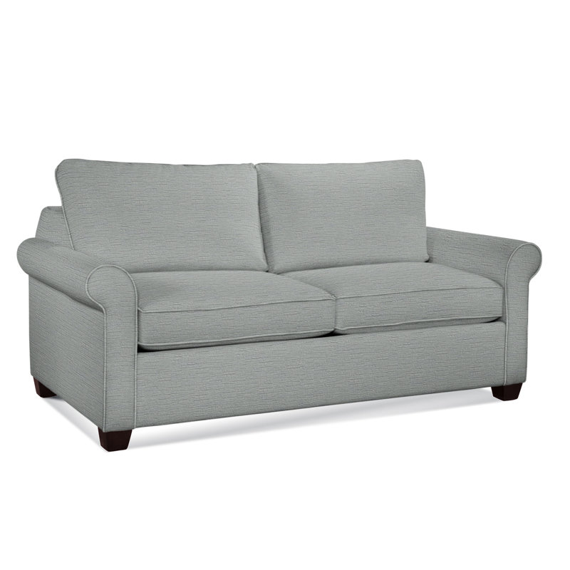 Park Lane Upholstered 58'' Sofa, Java Finish, Elite Ash; 0321-83