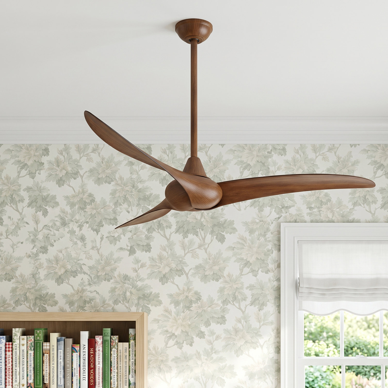 Wave 52" Ceiling Fan, Distressed Koa
