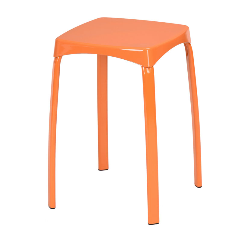 Acequia Steel Accent Stool, Orange