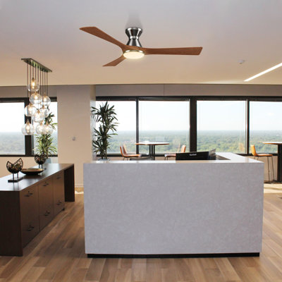 Antrim 52'''' Smart Ceiling Fan With Remote, Light Kit IncludedWorks With Google Assistant And Amazon Alexa,Siri Shortcut.