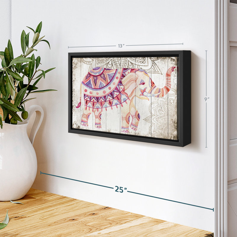 "Art mural éléphant en bois", H 13 po x l 9 po