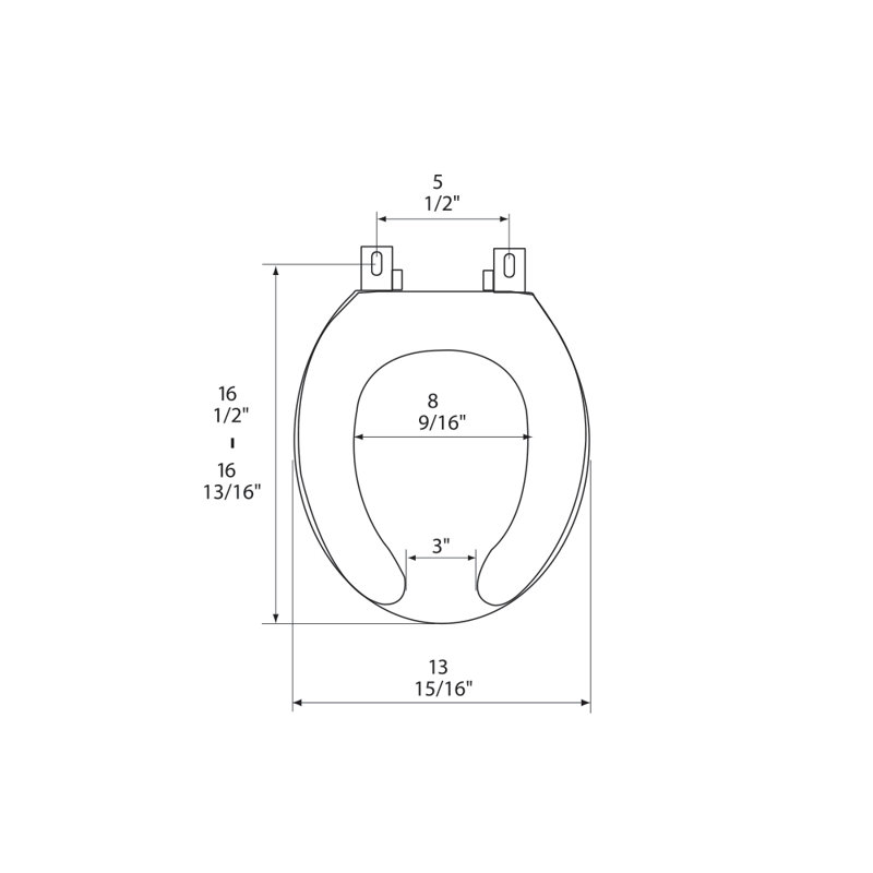 Siège de toilette rond Deluxe Deluxe, Blanc