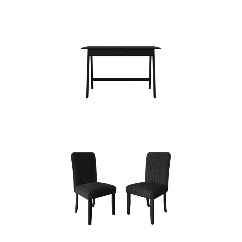 Charbonneau Writing Desk Set, Black