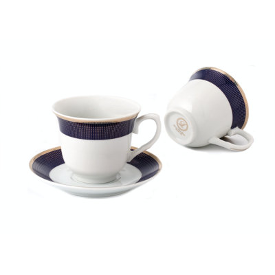 Ensemble de 4 tasses à thé et soucoupes Lorren Home Trends