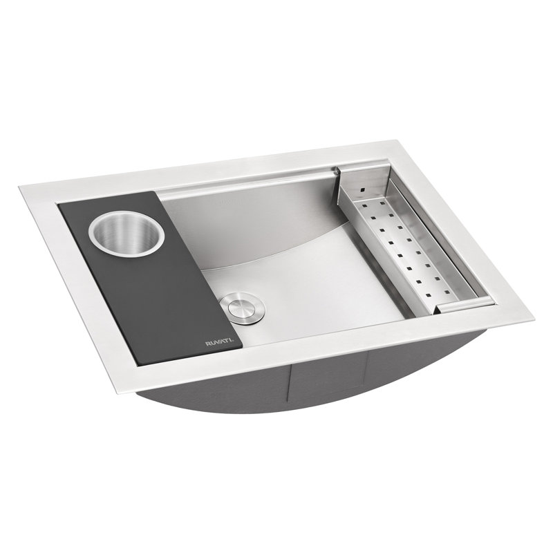 Lavabo de salle de bain encastrable en acier inoxydable 20 x 14 Ruvati