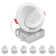 Luxrite 4" Floating Gimbal LED Trimless Recessed Lights J-Box CRI90 5CCT 2700K-5000K 12W 1000LM Directional Downlight Damp & IC Rated ETL Listed 6-PK