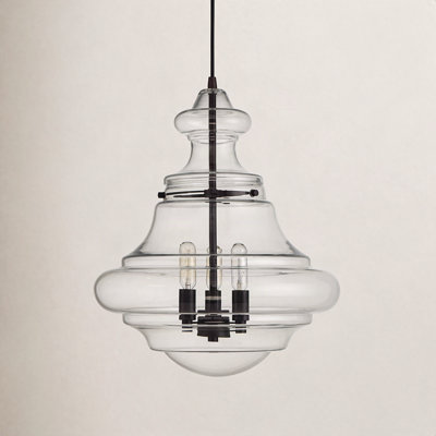 Burtt 3 Light Glass Dimmable Pendant