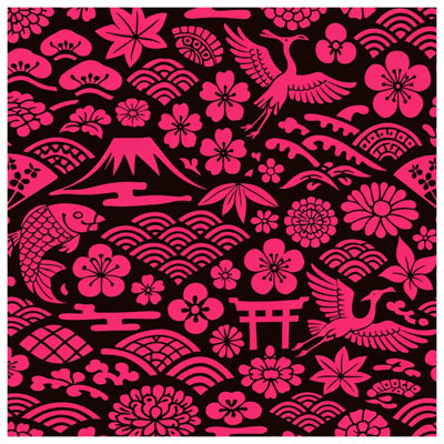 Pink Japanese Motif Blankets