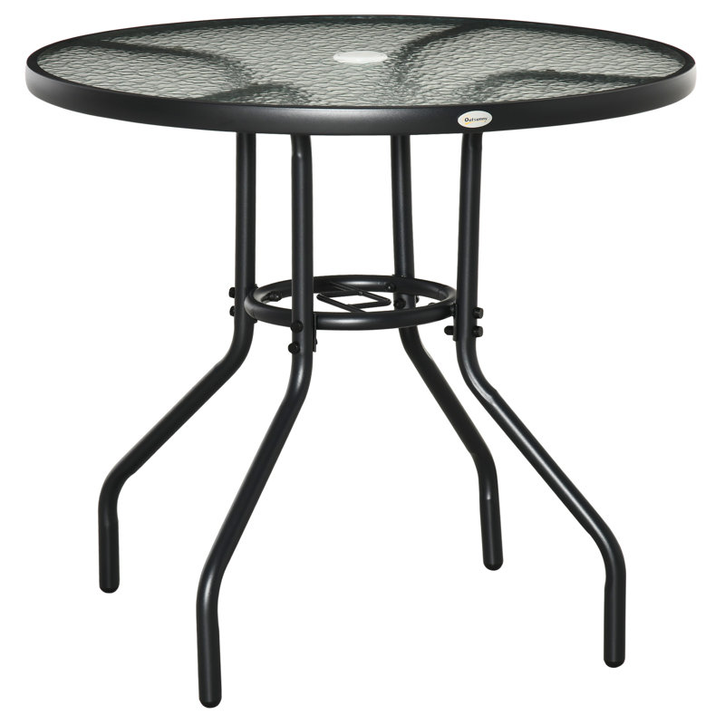 Round Metal Outdoor Bistro Table , 80.00cm cm W 80.00cm cm D
