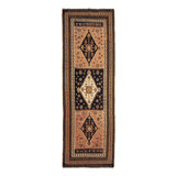 Brown Wool Kilim Runner - 5'1" x 14'7"