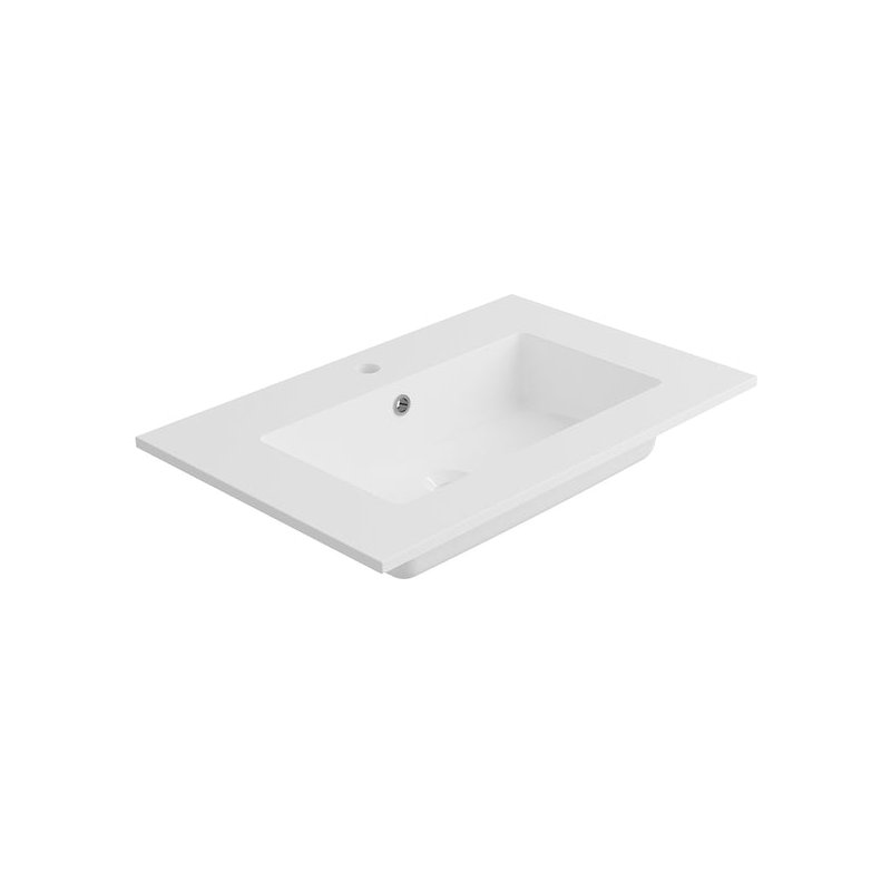 DAX Toscana Vanity Basin, 28", Single Bowl, Matte White, Matte