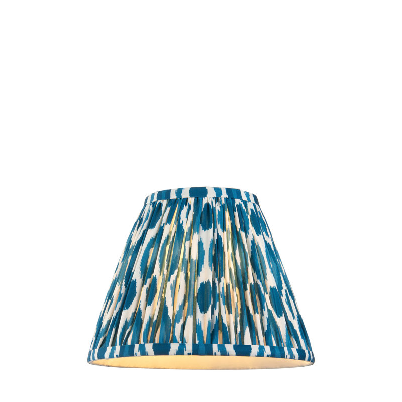 Ikat Lamp Shade, 18.5cm H x 12.5cm W x 25cm D, Blue