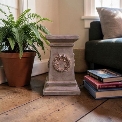24 po Colonne piédestal haute avec couronne