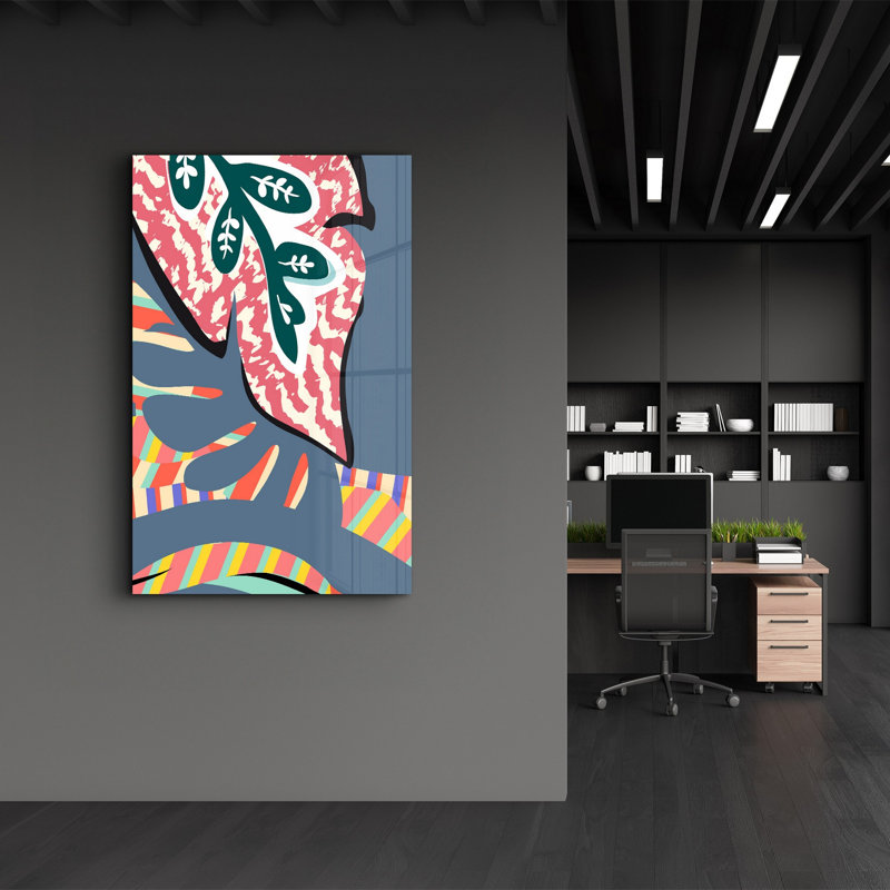 Élégante peinture murale en verre trempé de 13,8 po x 21,7 po | 100% verre trempé, épaisseur: 0,16 pouce | Imprimé UV pour des couleurs éclatantes | Parfait pour la décoration intérieure, le salon et les espaces de bureau
