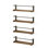 Étagère à épices pour porte d'armoire ou fixation murale, ensemble de 4 tablettes d'assaisonnement en bois avec 415 étiquettes d'épices pour placard, garde-manger ou au-dessus du poêle