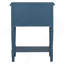 Narrow Console Table, Slim Sofa Table with Three Storage Drawers and Bottom Shelf (Navy)