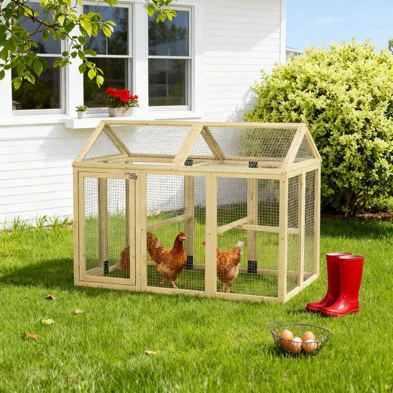 Grandes poulaillers en bois Pawhut 4,6 pi x 2,8 pi