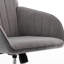 Fauteuil de bureau gris en velours ergonomique avec finition fine et ergonomique réglable pour un confort optimal