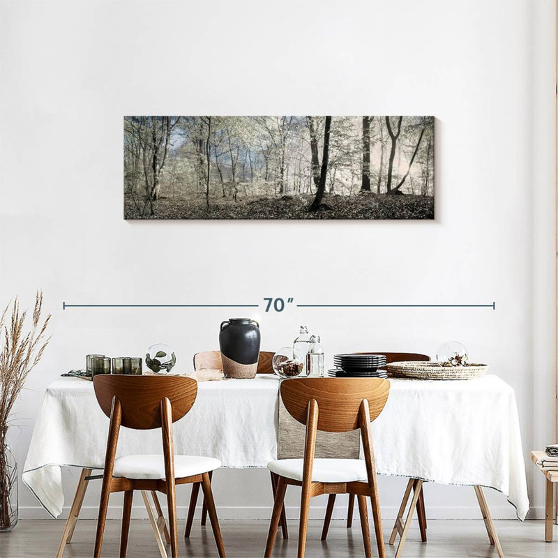 Forest Winter Daybreak Canvas Print, 18" H x 54" W x 1.25" D