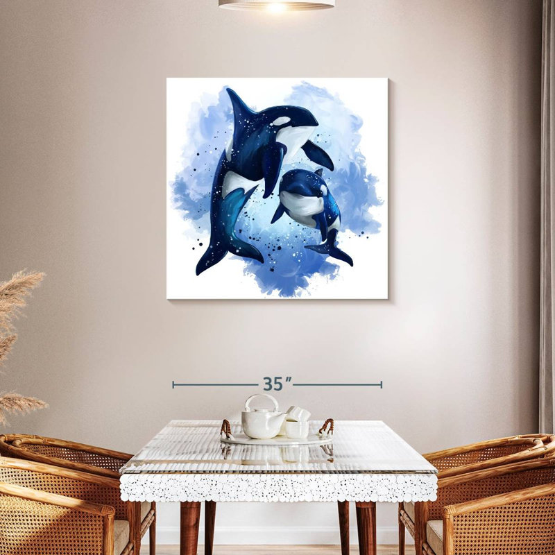 Crowle Orcas, 36" H x 36" W