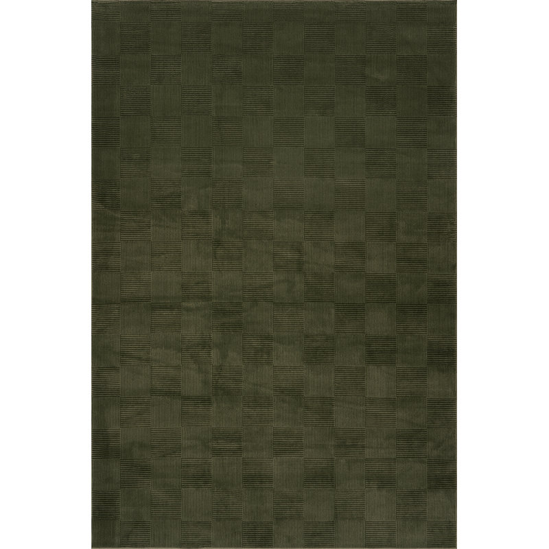  Avenoire Checkered Washable Area Rug, Runner 2'9" x 8'1", Green