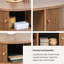  Petit bureau d'écriture et meuble-lavabo en bois 51 po avec rangement et portes coulissantes-107965067