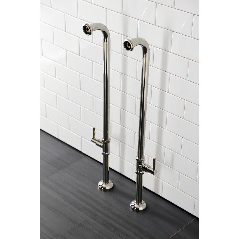 Kingston Brass Concord Freestanding Tub Supply Line, Polished Nickel
