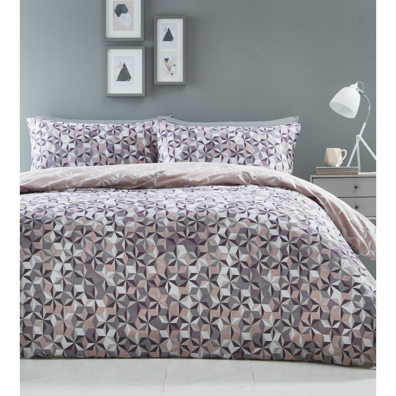 Mercedes Duvet Cover with Pillowcases Included, Super King - 2 Standard Pillowcases, Pink