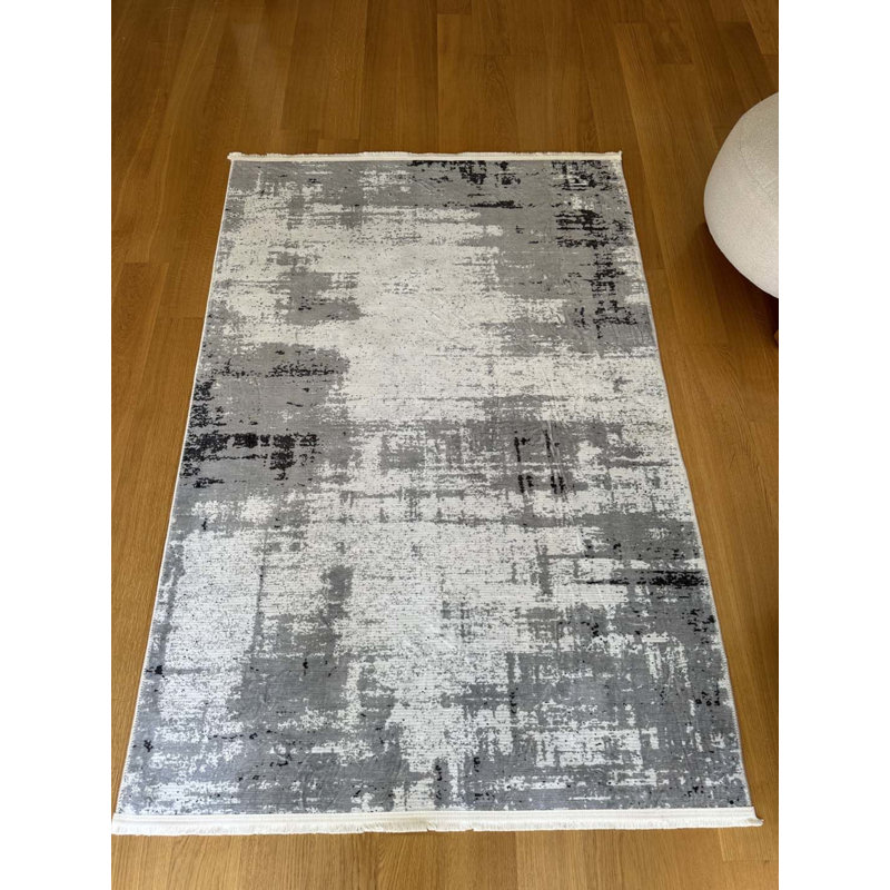 Tapis en coton avec envers antidérapant Lanney, Rectangle 5 pi 11 po x 8 pi 2 po