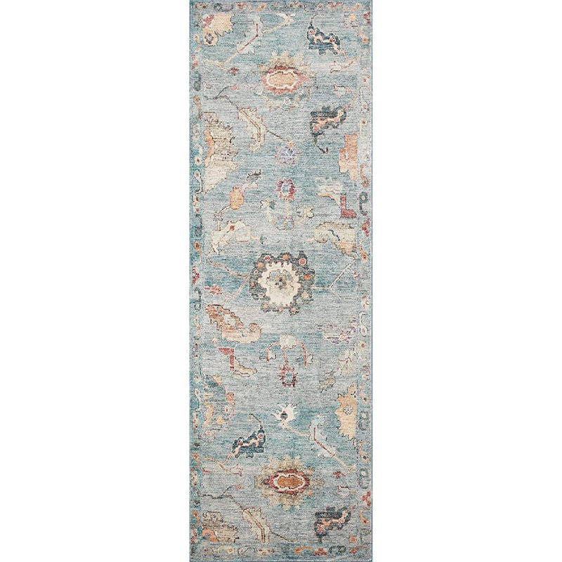 Loloi Margot Denim/Multi Area Rug feat. CloudPile, Runner 2'6" x 11'6"