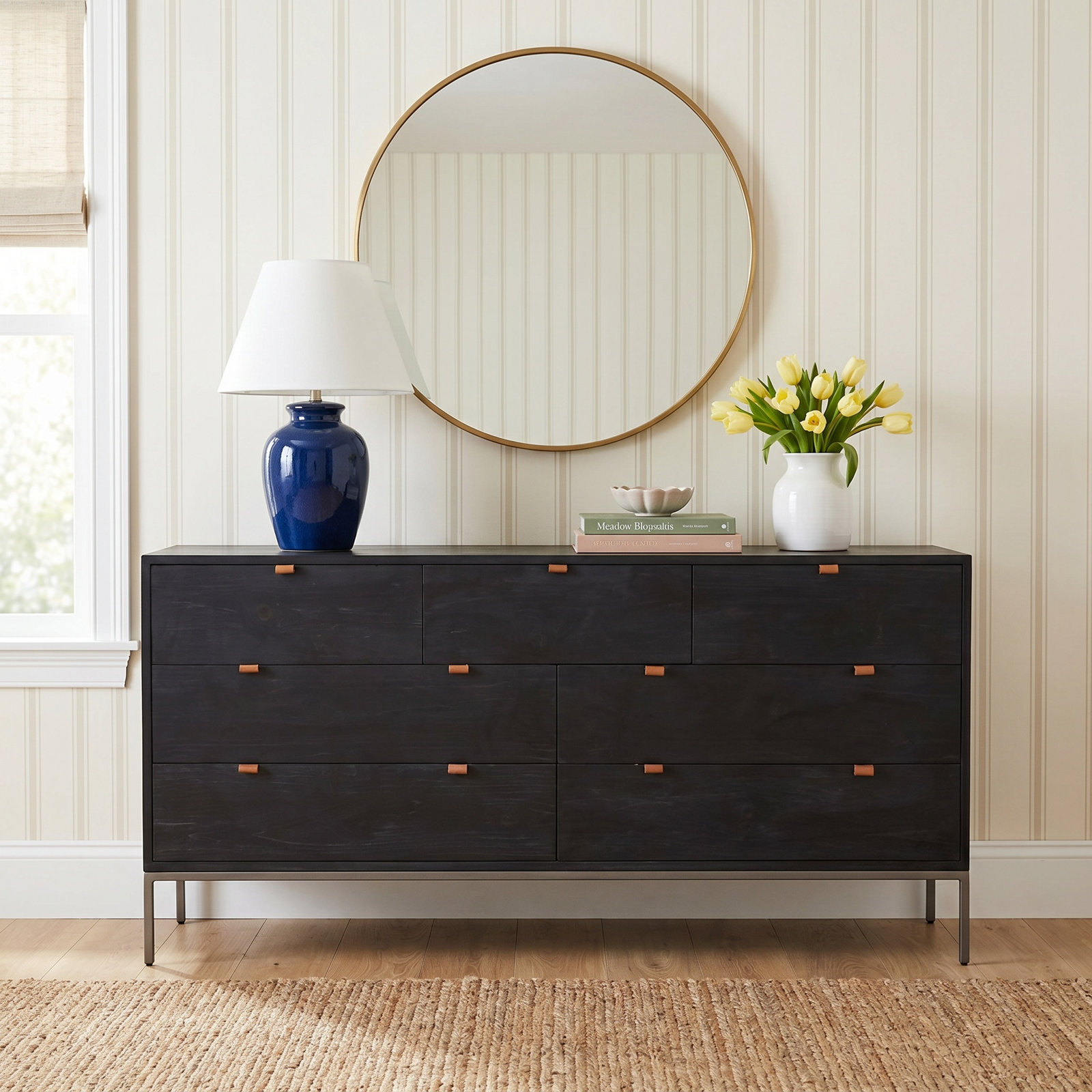 Loki 7 - Drawer Dresser, Black Wash Poplar