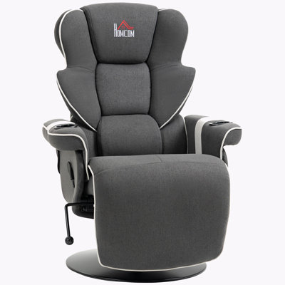 Faux Leather Manual Swivel Ergonomic Recliner