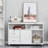 Printer Stand Home Office Mobile Cabinet Organizer Desktop with Caster Wheels, 2 Locking Breaks and Drawer