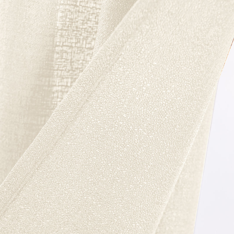 Cole Textured Semi Sheer Window Curtain Panel, Ivory, 54" W x 90" L