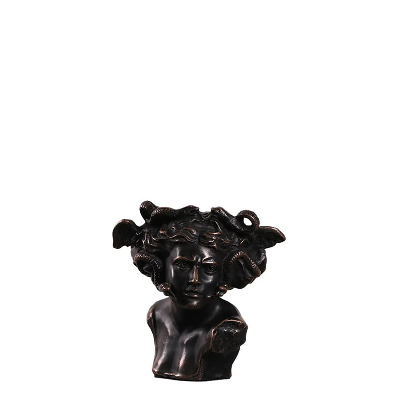 Petite statue de dessus de buste de méduse